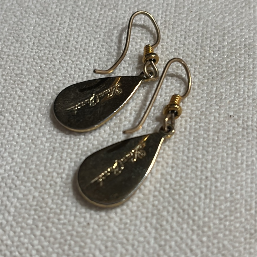 ❤️FINAL❤️Excellent condition vintage Laurel Burch black earrings - Picture 3 of 4